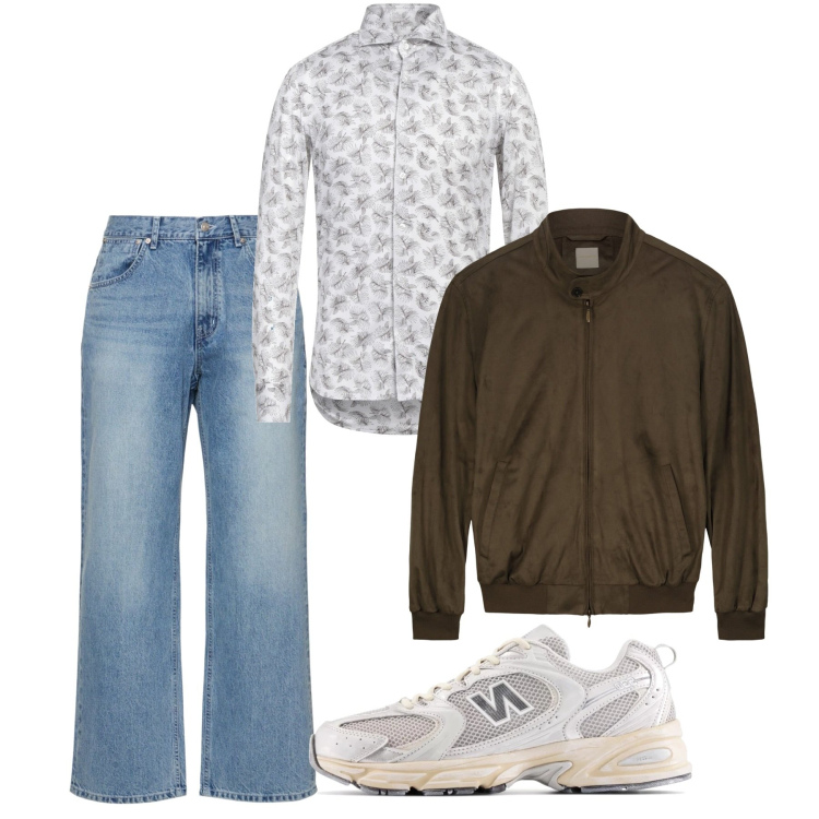 Outfit uomo - Easy day. Stile Casual per Tutti i giorni. Abbinamento con camicie, sneakers, giacche, jeans.