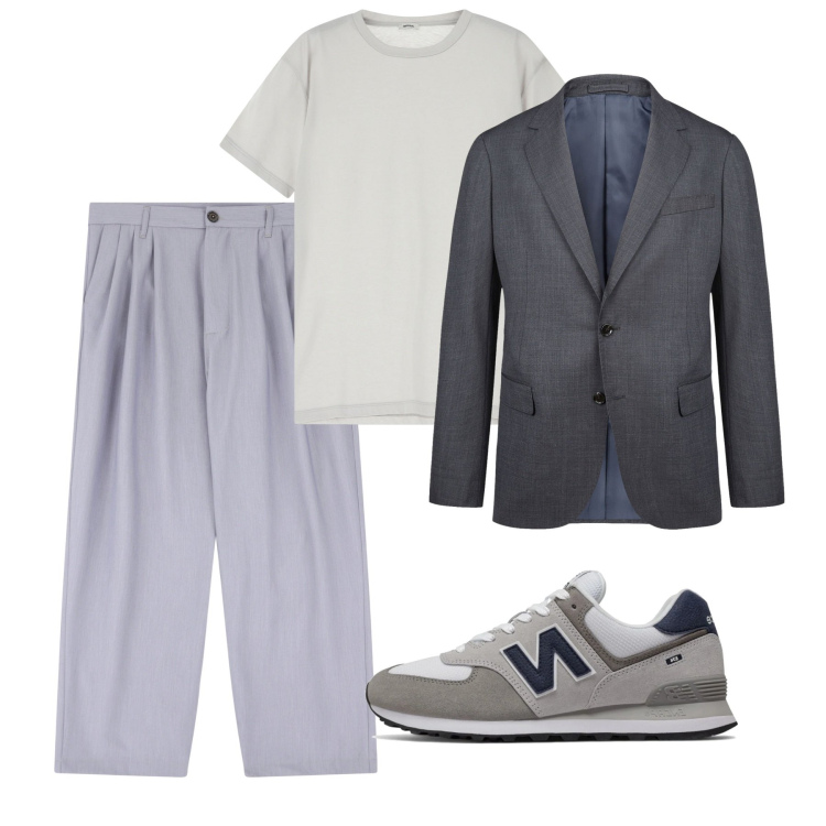 Outfit uomo - Trendy grey. Stile Trendy per Serata speciale. Abbinamento con sneakers, pantaloni, t-shirt, abiti.