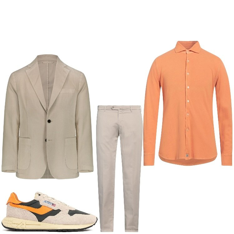 Outfit uomo - Come il sole all´improvviso. Stile Business/Elegante per Serata speciale. Abbinamento con camicie, pantaloni chino, giacche, sneakers.