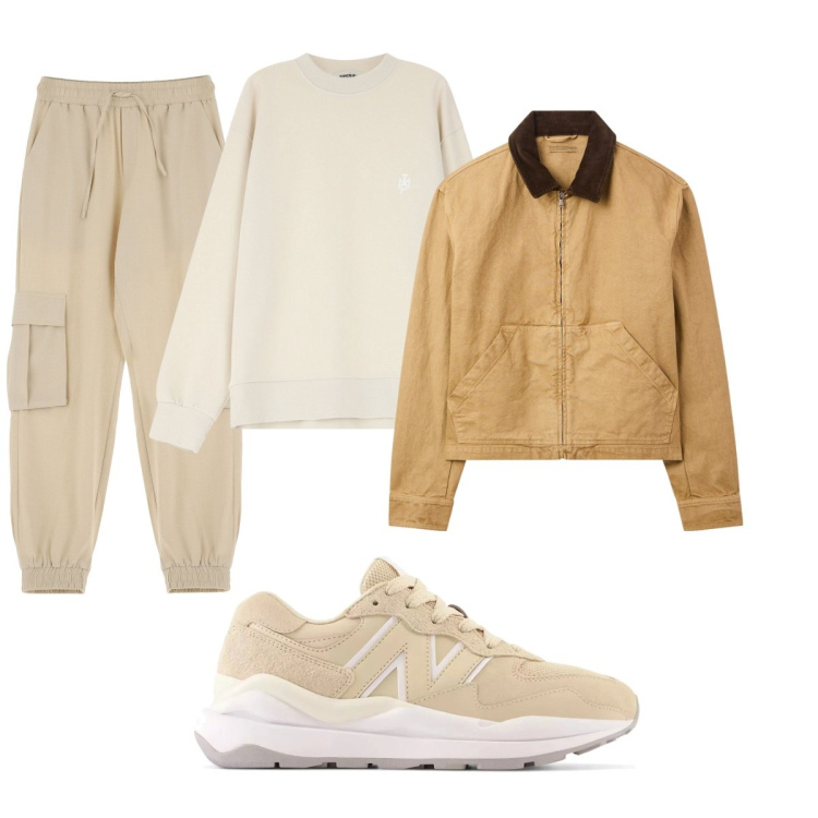 Outfit uomo - Total look #2099855. Stile Casual per Tutti i giorni. Abbinamento con cappotti, sneakers, pantaloni cargo, felpe.