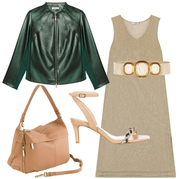 Outfit donna - Tailleur sartoriali per curve eleganti. Stile Chic per Serata fuori. Abbinamento con cinture, sandali in pelle, vestiti midi/longuette, blazer, borse a tracolla.
