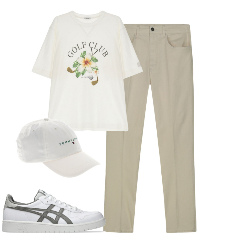 Outfit uomo - City. Stile Casual per Tutti i giorni. Abbinamento con t-shirt, sneakers, pantaloni, cappelli.