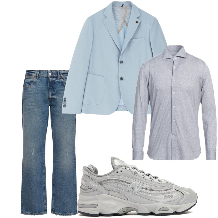 Outfit uomo - Giacche leggere. Stile Casual per Ufficio. Abbinamento con camicie, giacche, sneakers, jeans.