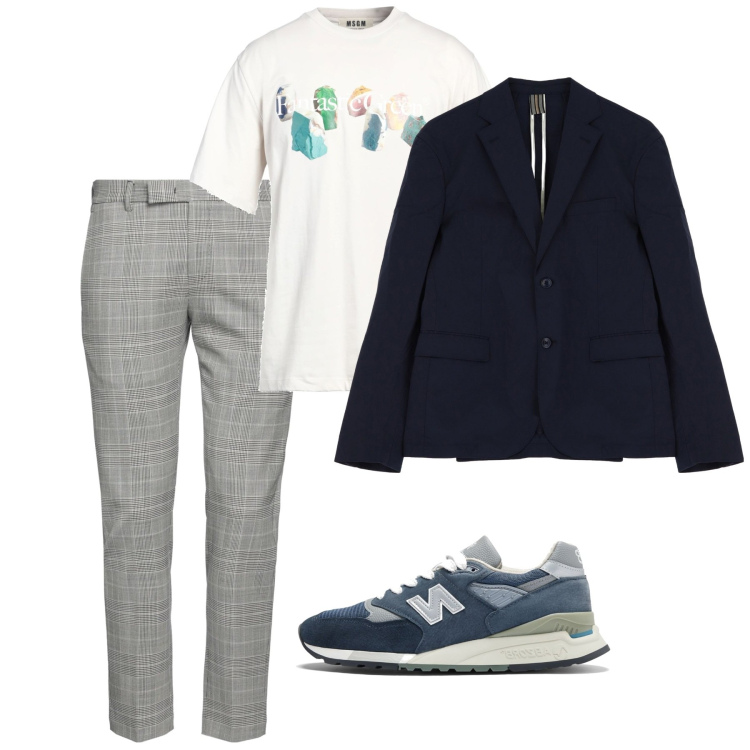 Outfit uomo - Total look. Stile Casual per Tutti i giorni. Abbinamento con pantaloni, t-shirt, sneakers, giacche.