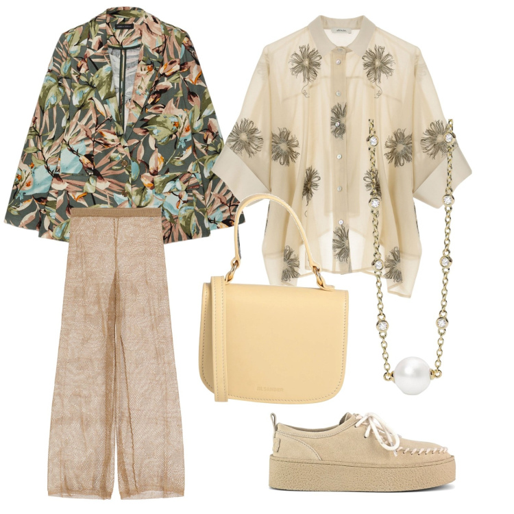 Outfit donna - Tailleur romantici. Stile Vintage retrò per Ufficio. Abbinamento con borse a mano, collane, pantaloni, camicie, mocassini, blazer.