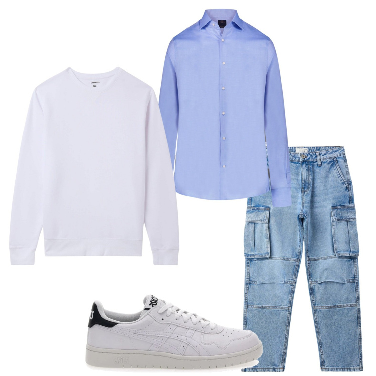 Outfit uomo - La camicia classica. Stile Casual per Tutti i giorni. Abbinamento con jeans, felpe, camicie, sneakers.