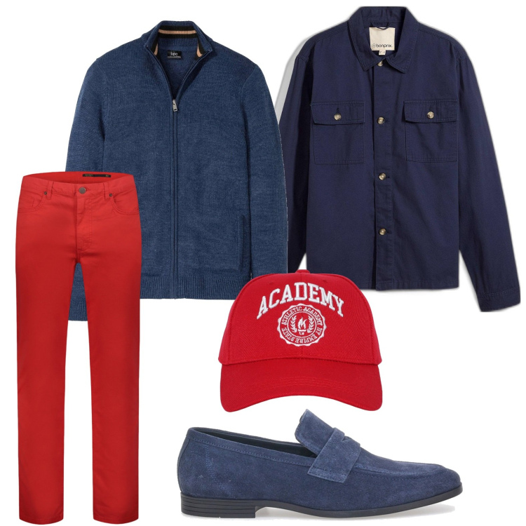 Outfit uomo - Stiloso. Stile Casual per Tutti i giorni. Abbinamento con cardigans, giacche, cappelli, pantaloni, scarpe stringate.