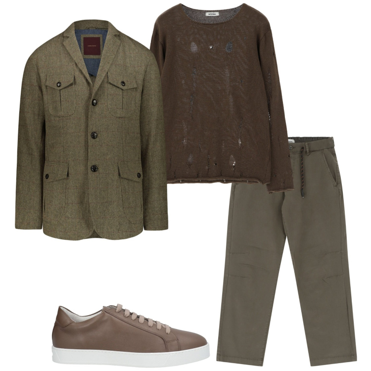 Outfit uomo - Urban aprile. Stile Urban per Tutti i giorni. Abbinamento con sneakers, pantaloni, maglieria, giacche.