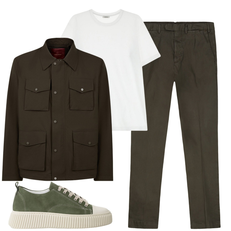 Outfit uomo - City. Stile Casual per Tutti i giorni. Abbinamento con sneakers, t-shirt, pantaloni, giacche.