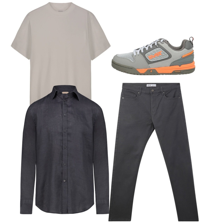 Outfit uomo - Nero pomeriggio. Stile Urban per Tutti i giorni. Abbinamento con sneakers, pantaloni skinny, camicie, t-shirt.
