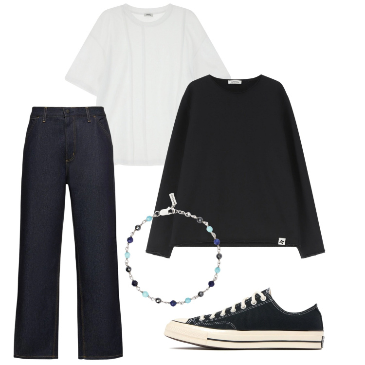 Outfit uomo - Perline colorate. Stile Casual per Tutti i giorni. Abbinamento con braccialetti, felpe, t-shirt, jeans, sneakers.