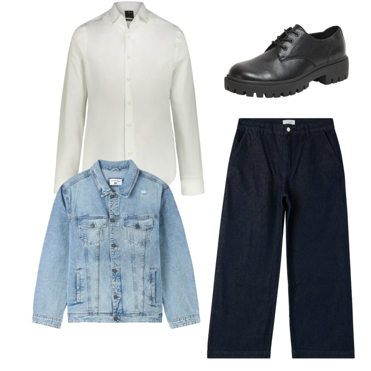 Outfit uomo - In piena comodità. Stile Casual per Tutti i giorni. Abbinamento con giacche, jeans, scarpe stringate, camicie.