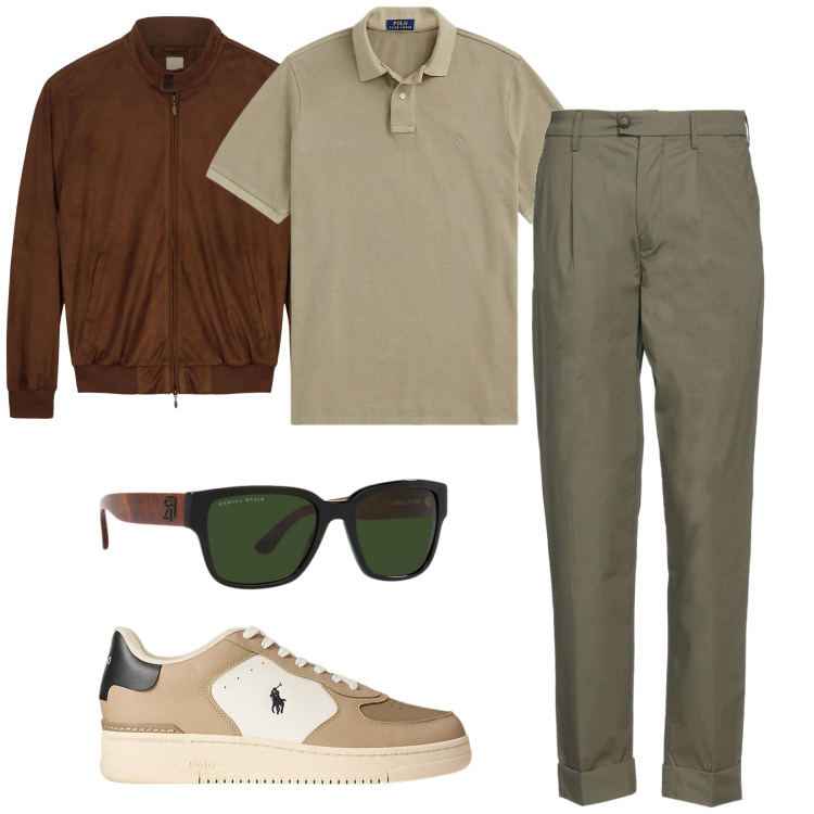 Outfit uomo - I pantaloni cropped. Stile Trendy per Tutti i giorni. Abbinamento con pantaloni, occhiali da sole, sneakers, polo, giacche.