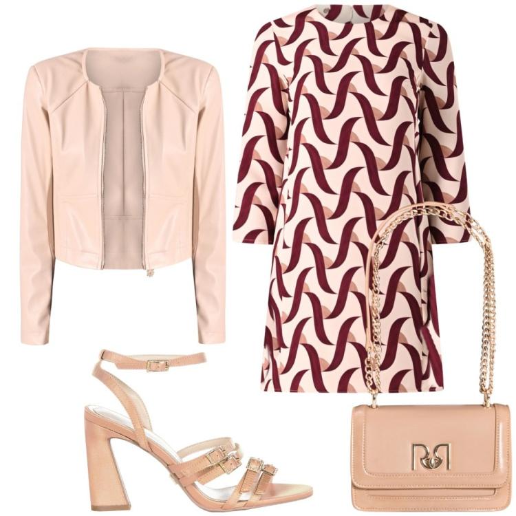 Outfit donna - Cerimonia in primavera stile anni \'70. Stile Vintage retrò per Cerimonia. Abbinamento con vestiti, giacche, sandali col tacco, borse a tracolla.