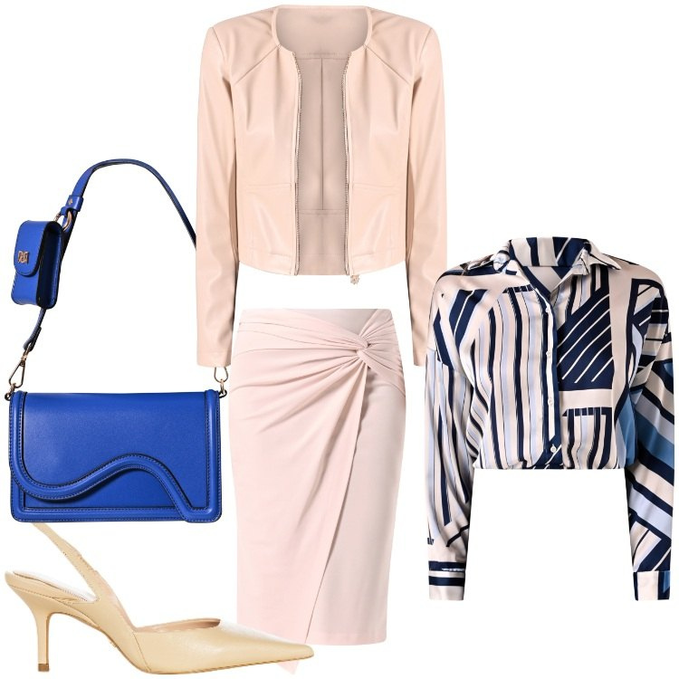 Outfit donna - Rock e chic. Stile Chic per Cerimonia. Abbinamento con gonne, camicie, pochette, décolleté, giacche.