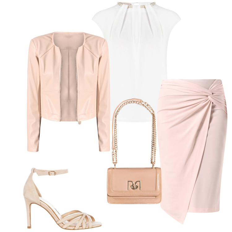 Outfit donna - Rinascimento collezione cerimonia. Stile Chic per Cerimonia. Abbinamento con gonne, sandali col tacco, bluse, giacche, borse a tracolla.