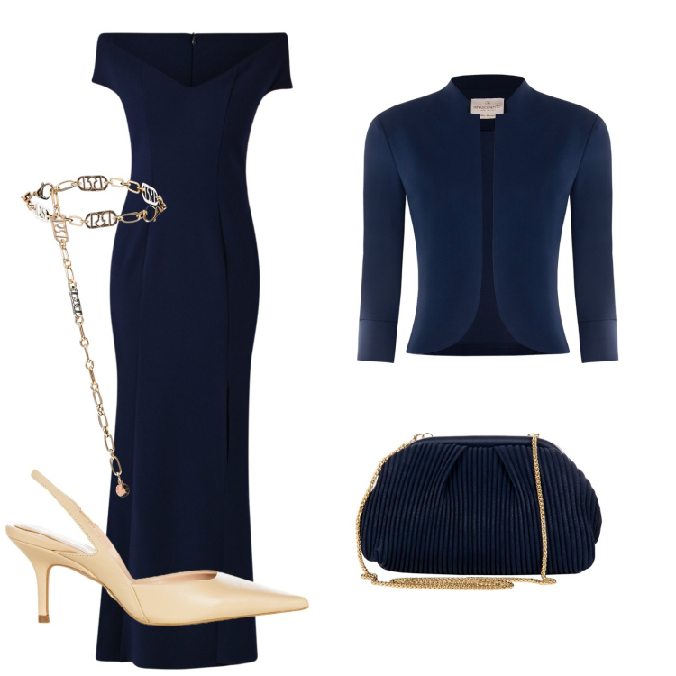 Outfit donna - Rinascimento - Collezione cerimonie. Stile Chic per Cerimonia. Abbinamento con pochette, vestiti lunghi, bolero, décolleté, cinture.
