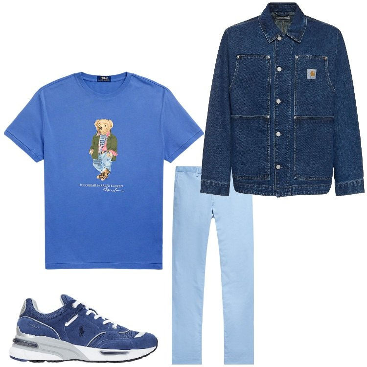 Outfit uomo - W la t- shirt. Stile Casual per Tutti i giorni. Abbinamento con pantaloni chino, t-shirt, sneakers, giacche.