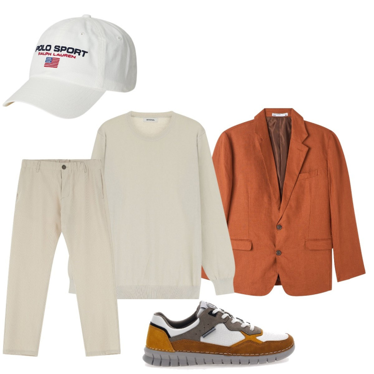 Outfit uomo - Total look #2104807. Stile Casual per Tutti i giorni. Abbinamento con giacche, pantaloni, maglieria, berretti, sneakers.