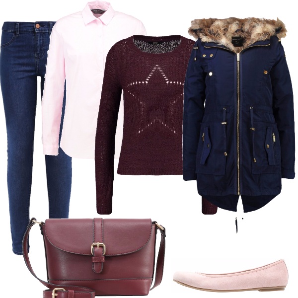 Outfit donna - Cinema con le amiche. Stile Basic per Tutti i giorni.