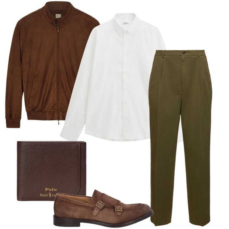 Outfit uomo - Mocassini scamosciati. Stile Business/Elegante per Cerimonia. Abbinamento con scarpe stringate, camicie, portafogli, giacche, pantaloni.