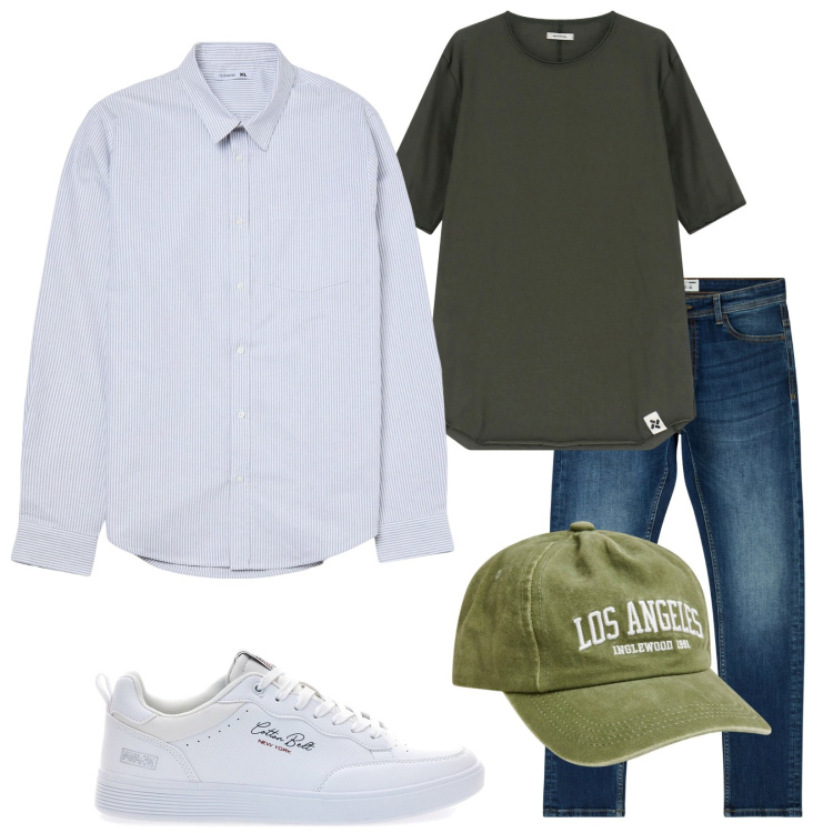 Outfit uomo - La camicia che non può mancare. Stile Trendy per Tutti i giorni. Abbinamento con jeans skinny, camicie, cappelli, t-shirt, sneakers.