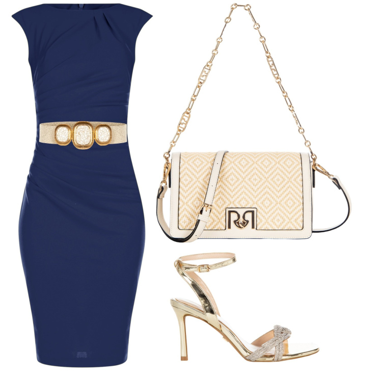 Outfit donna - Il gusto della semplicità. per Cerimonia. Abbinamento con vestiti a tubino, sandali col tacco, borse a tracolla, cinture.