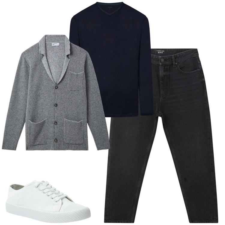 Outfit uomo - City. Stile Casual per Tutti i giorni. Abbinamento con jeans, sneakers, giacche, t-shirt.
