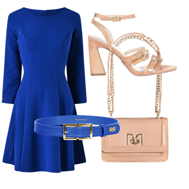 Outfit donna - Semplicità ed eleganza. Stile Minimal per Cerimonia. Abbinamento con vestiti, sandali col tacco, borse a tracolla, cinture.