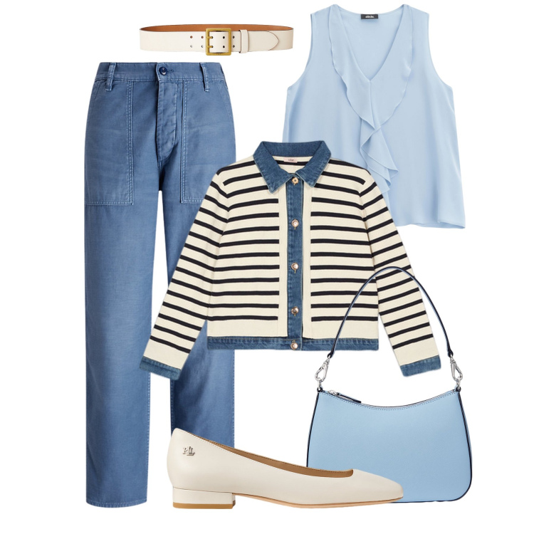 Outfit donna - Un cardigan versatile. Stile Casual chic per Tutti i giorni. Abbinamento con borse a spalla, cinture, pantaloni, ballerine, top, cardigans.