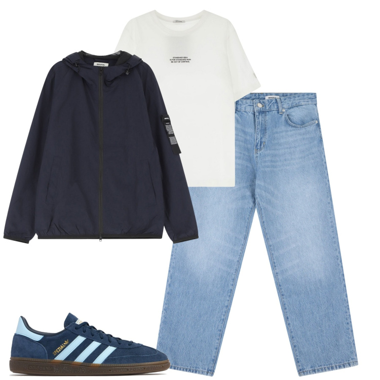 Outfit uomo - City. Stile Casual per Tutti i giorni. Abbinamento con t-shirt, giacche, jeans, sneakers.