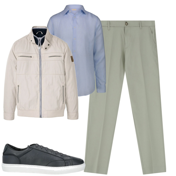 Outfit uomo - City. Stile Urban per Tutti i giorni. Abbinamento con giacche, sneakers, pantaloni, camicie.
