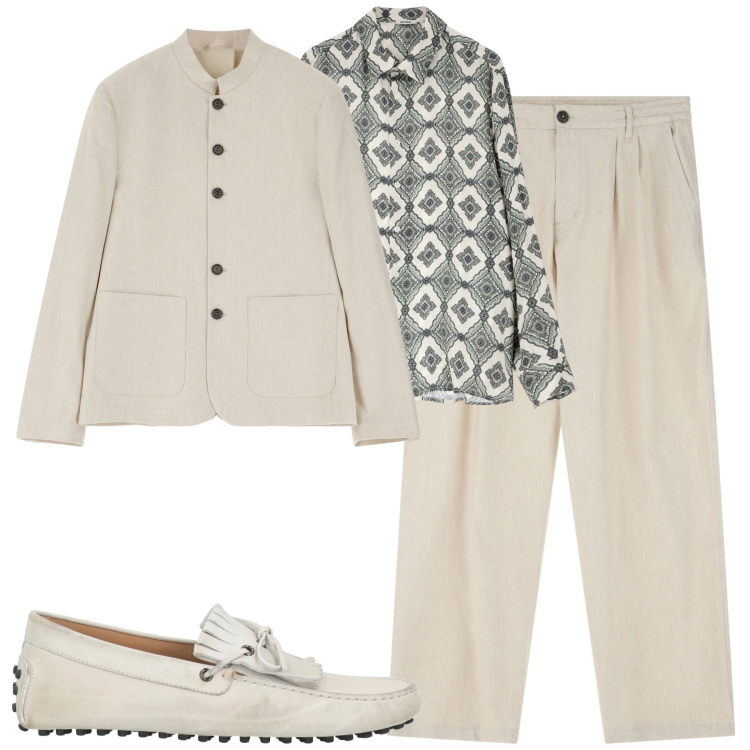 Outfit uomo - Serata. Stile Trendy per Serata speciale. Abbinamento con scarpe stringate, camicie, pantaloni, giacche.