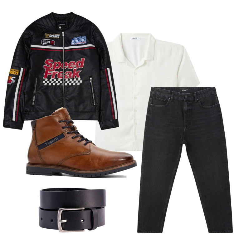 Outfit uomo - Sportivo e casual. Stile Casual per Tutti i giorni. Abbinamento con stivali e stivaletti, camicie a manica corta, jeans, giacche, cinture.