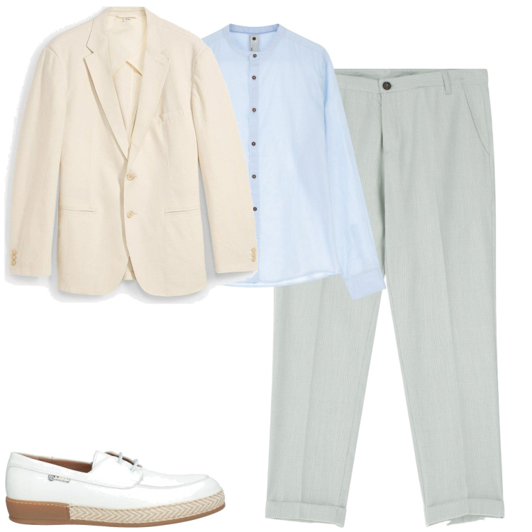 Outfit uomo - Serata. Stile Trendy per Serata speciale. Abbinamento con giacche, scarpe stringate, pantaloni, camicie.