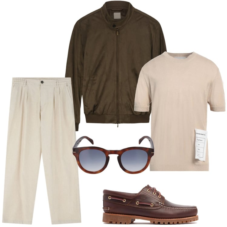 Outfit uomo - Eleganza urbana. Stile Urban per Ufficio. Abbinamento con pullovers, pantaloni, giacche, occhiali da sole, scarpe stringate.