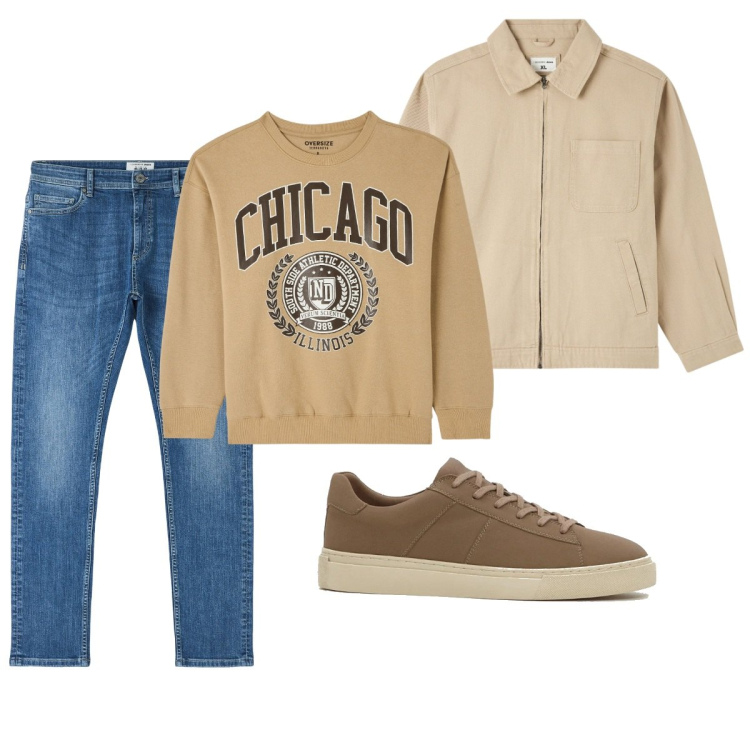 Outfit uomo - Total look #2106716. Stile Casual per Tutti i giorni. Abbinamento con sneakers, giacche, jeans skinny, felpe.