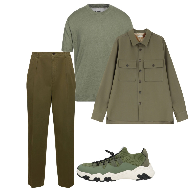 Outfit uomo - Aprile. Stile Casual per Tutti i giorni. Abbinamento con sneakers, pullovers, camicie, pantaloni.