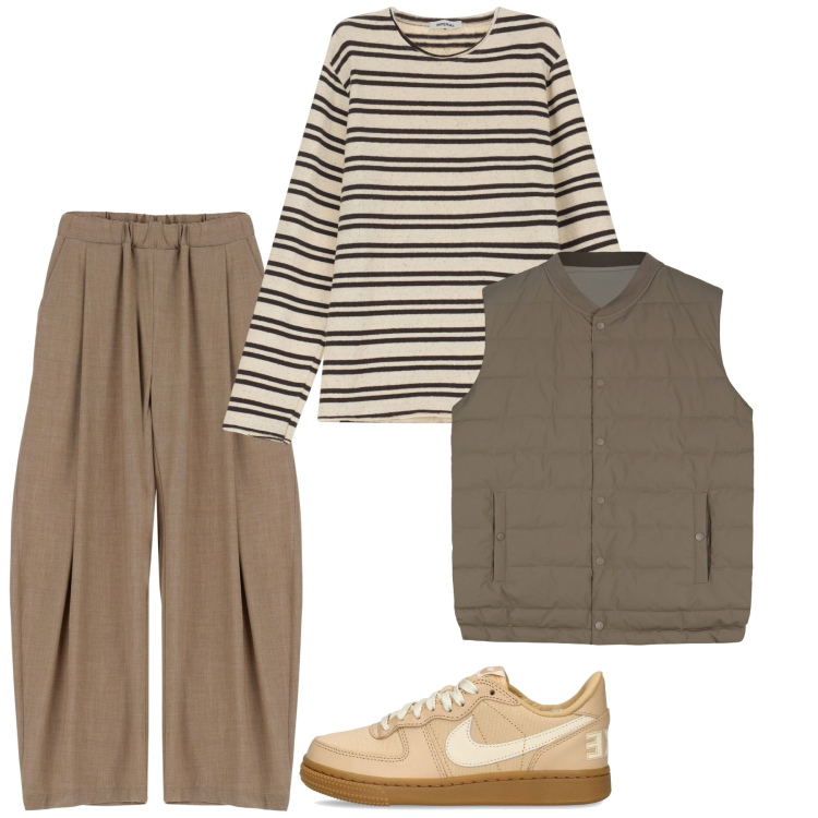 Outfit uomo - Aprile. Stile Casual per Tutti i giorni. Abbinamento con pantaloni, felpe, gilet, sneakers.