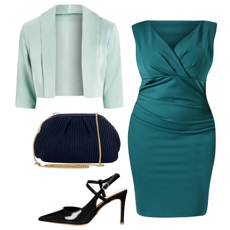 Outfit donna - Rinascimento - Collezione cerimonie. Stile Chic per Cerimonia. Abbinamento con décolleté, vestiti a tubino, pochette, bolero.