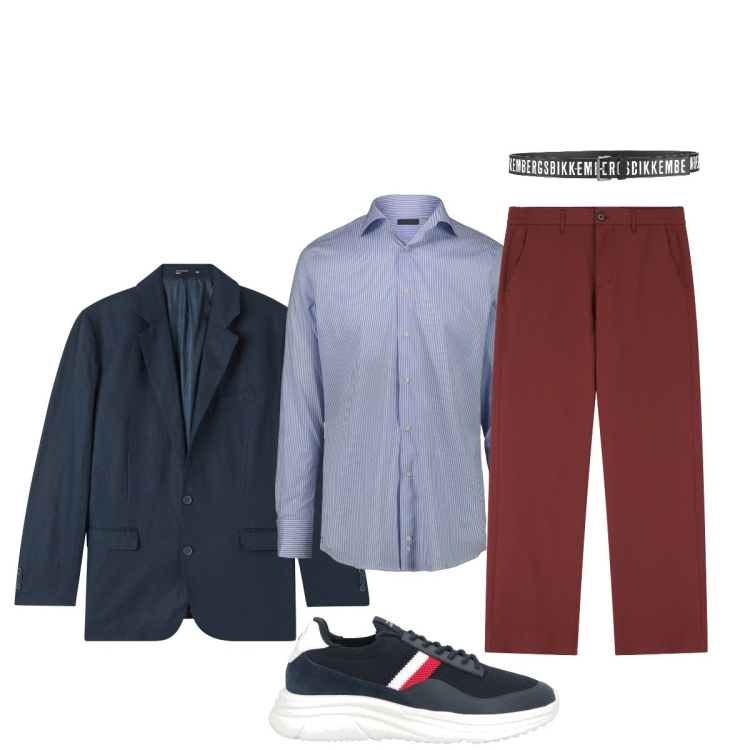Outfit uomo - Total look #2107294. Stile Casual per Tutti i giorni. Abbinamento con sneakers, cinture, giacche, pantaloni, camicie.