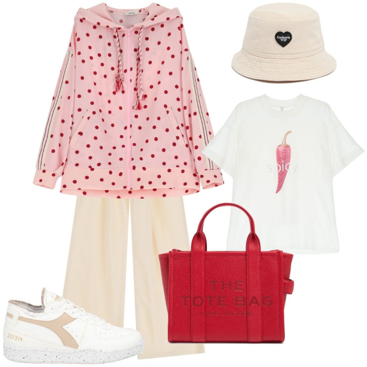 Outfit donna - Urban style. Stile Casual chic per Tutti i giorni. Abbinamento con sneakers, t-shirt, jeans, blazer, shopping bag, cappelli.