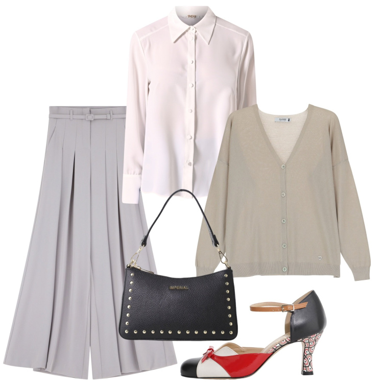Outfit donna - Over bon ton. Stile Bon Ton per Tutti i giorni. Abbinamento con pantaloni, borse a spalla, décolleté, camicie, cardigans.