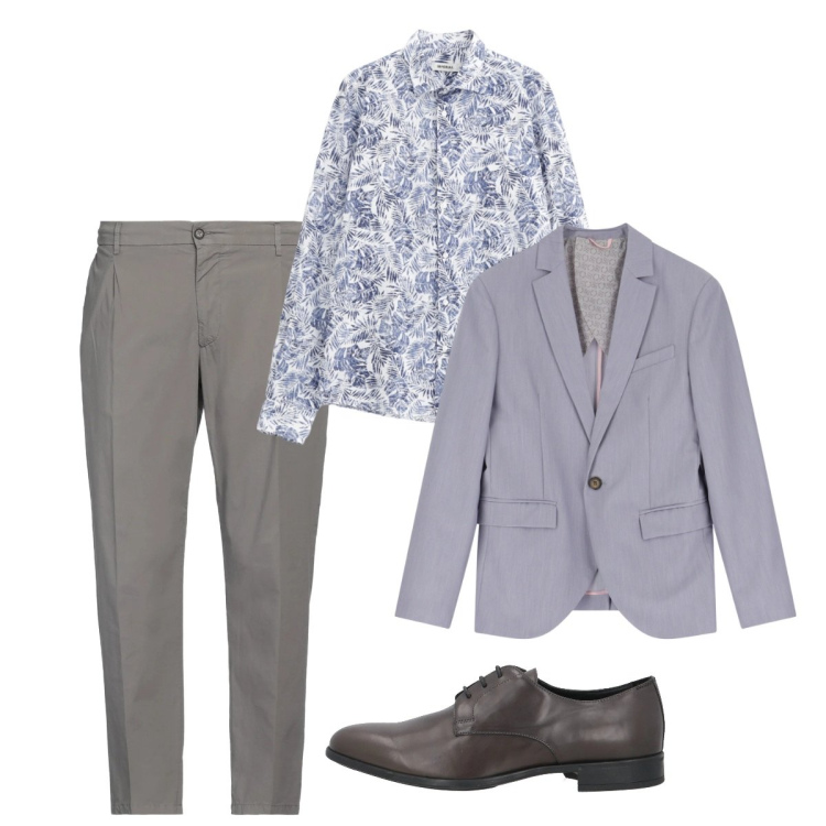Outfit uomo - Distinto. Stile Casual per Tutti i giorni. Abbinamento con pantaloni chino, scarpe stringate, giacche, camicie.