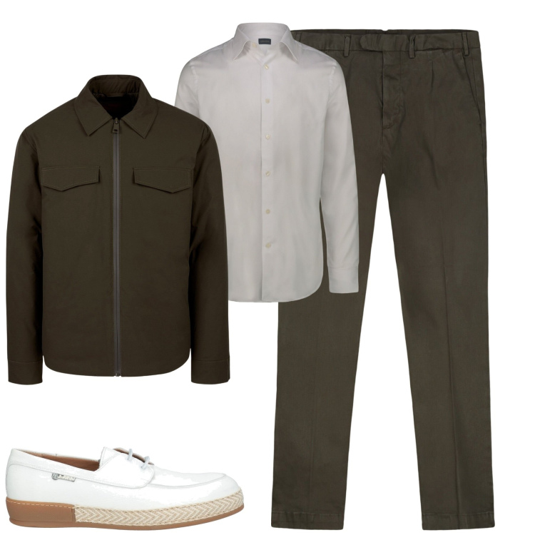 Outfit uomo - City. Stile Urban per Tutti i giorni. Abbinamento con scarpe stringate, piumini, pantaloni, camicie.