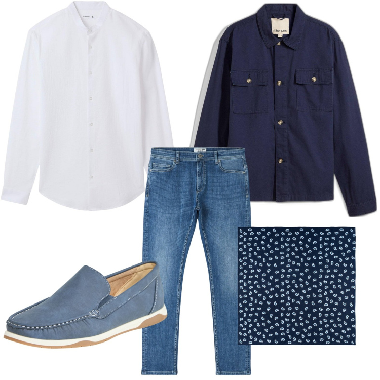 Outfit uomo - Il foulard morbido. Stile Trendy per Tutti i giorni. Abbinamento con giacche, scarpe stringate, camicie, jeans skinny, sciarpe e foulard.
