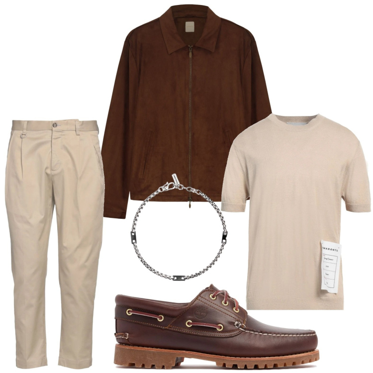 Outfit uomo - La giacca scamosciata. Stile Trendy per Tutti i giorni. Abbinamento con pantaloni, pullovers, braccialetti, giacche, scarpe stringate.