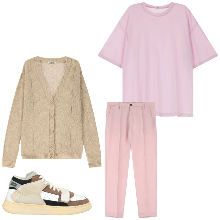 Outfit uomo - Cardigan. Stile Casual per Tutti i giorni. Abbinamento con sneakers alte, pantaloni, cardigans, t-shirt.
