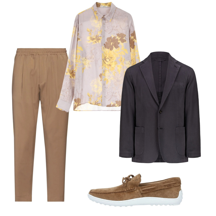 Outfit uomo - Total look. Stile Casual per Tutti i giorni. Abbinamento con pantaloni, scarpe stringate, camicie, giacche.