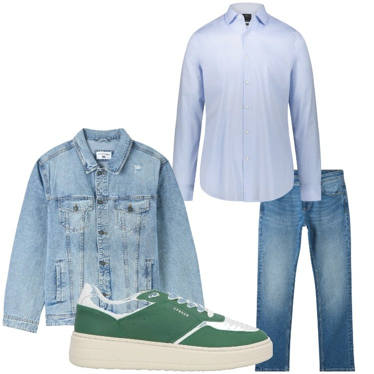 Outfit uomo - Blue jeans. Stile Casual per Tutti i giorni. Abbinamento con sneakers, giacche, jeans, camicie.